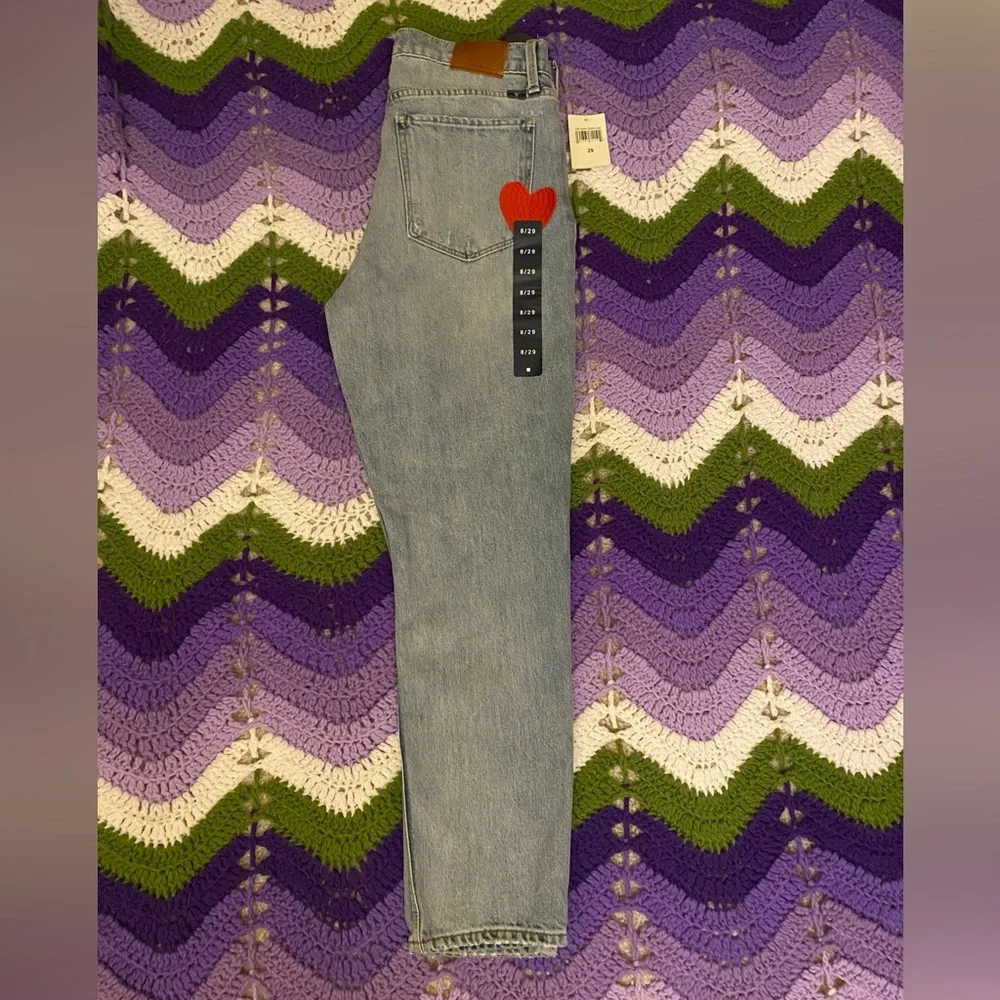 Lucky Heart floral embroidered jeans Bridgette skinny high rise cottage core 29 - Picture 4 of 8